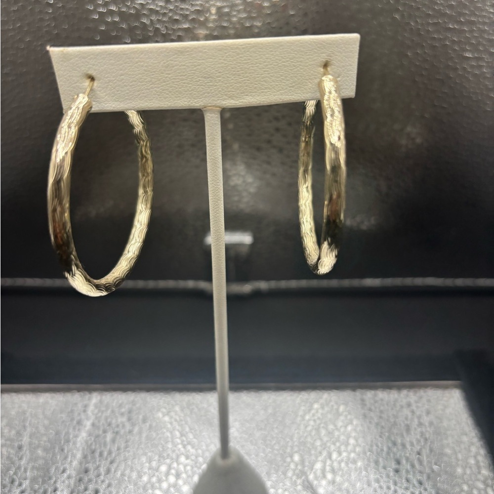 Elegant Large Gold Hoop Earrings
